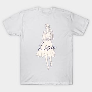 Lineart smile woman T-Shirt